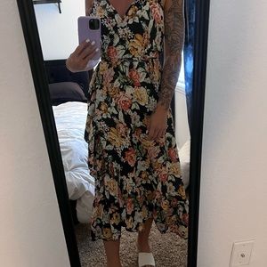 Floral wrap dress